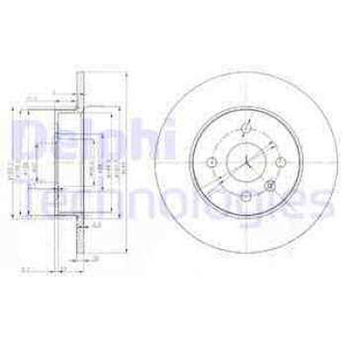 Opel Arka Fren Diski Astra H Meriva 1,6 16v,1,7dti,1,8i 16v (05 / 03 ) Combo Tour 1,3 Cdti 16v,1,4 (10 / - Delphi Bg3885c