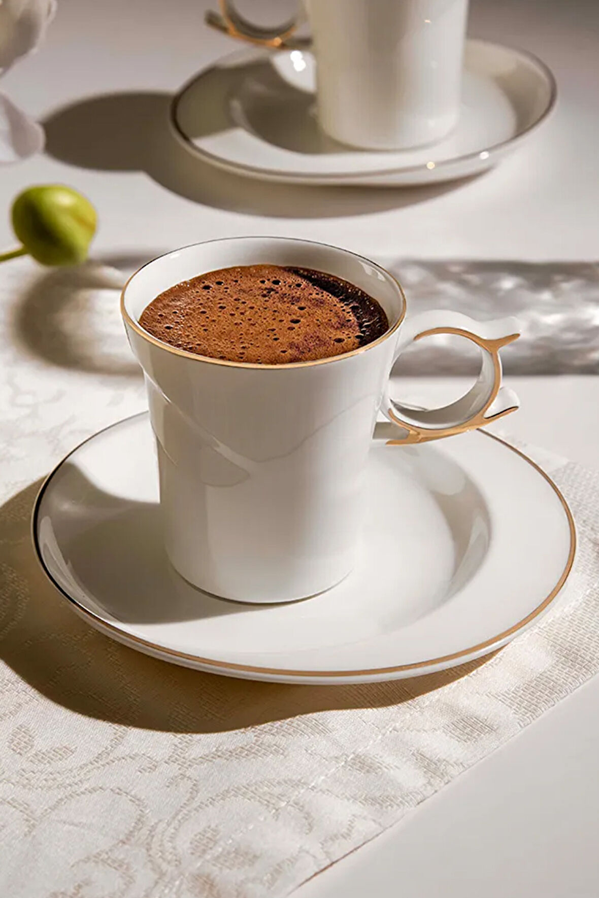 Nehir Laura 6 Kişilik 12 Parça Porselen Kahve Fincan Takımı