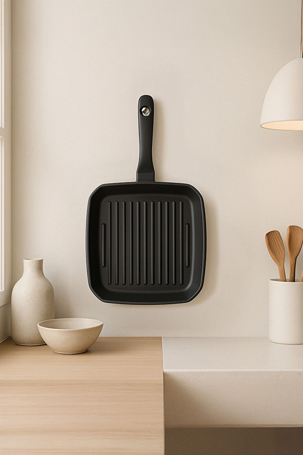 Nehir Royal Elite Siyah 26 cm Alüminyum Döküm Grill Tava 