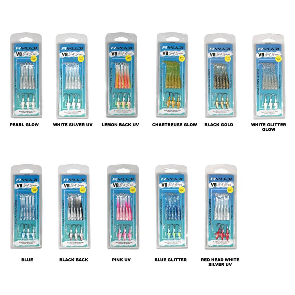 Ryuji V8 8cm 5.5gr Silikon Yem White Silver