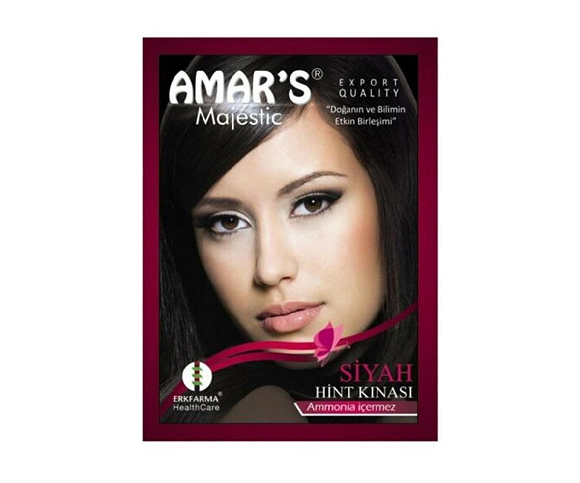 Amars 6'Lı Hint Kınası Seti - Siyah