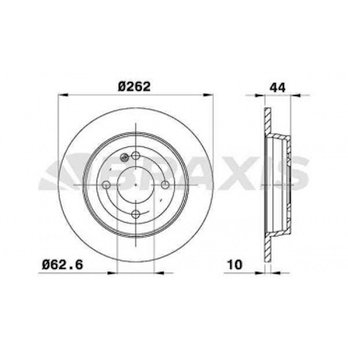 Hyundaı Arka Fren Diski Aynası 262mm Accent Blue 2011> Kia Rio 2011> İ20 2015> - Braxıs Ae0550