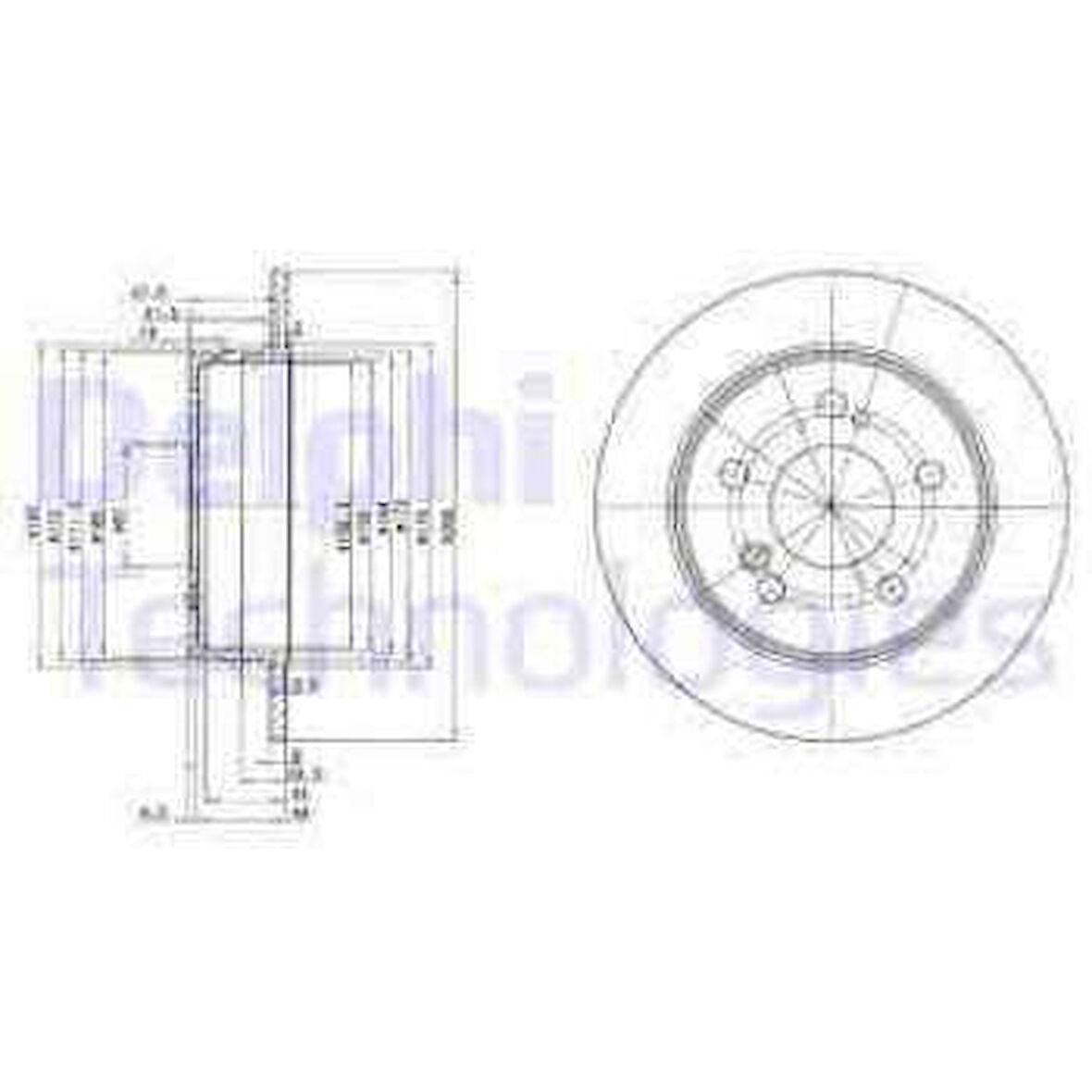Mercedes Fren Diski Arka W202 93>00 W124 93>95 C124 93>97 - Delphi Bg2291