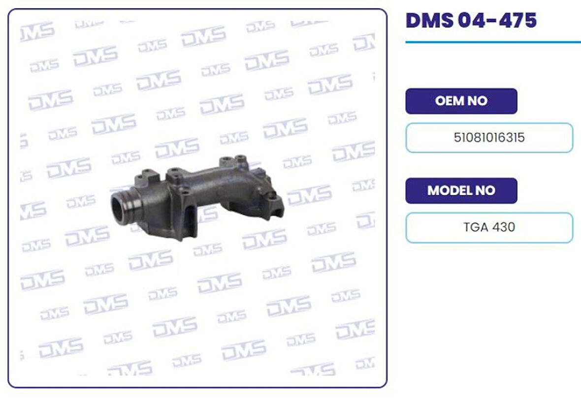 Man Truck Egzoz Manıfoldu On Agr'lı Man Tga 18.430 D2066 Lf-Loh D2676 Lf-Loh - Demosan 04-475