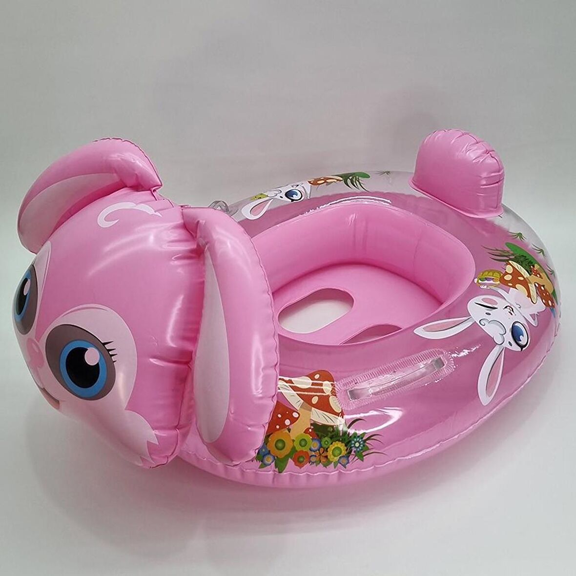 Tavşan Şekilli Tutmalı Bebek Simidi (Baby Float - Bebek Flatörü)