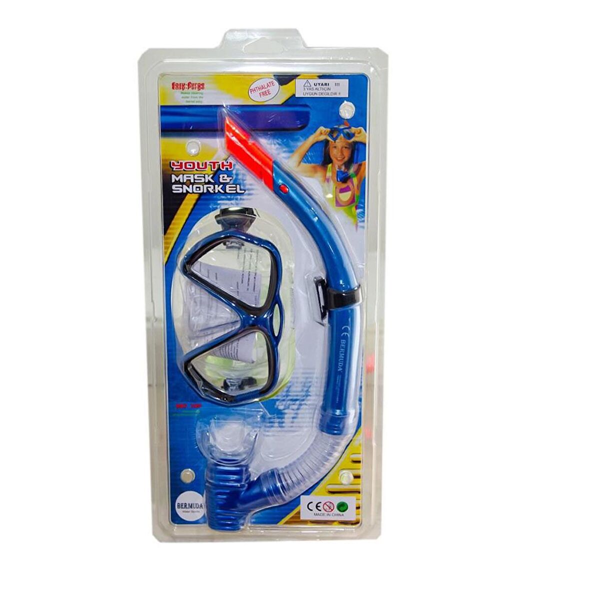 Vakumlu Snorkel Maske KZL-2363A 113CSB 