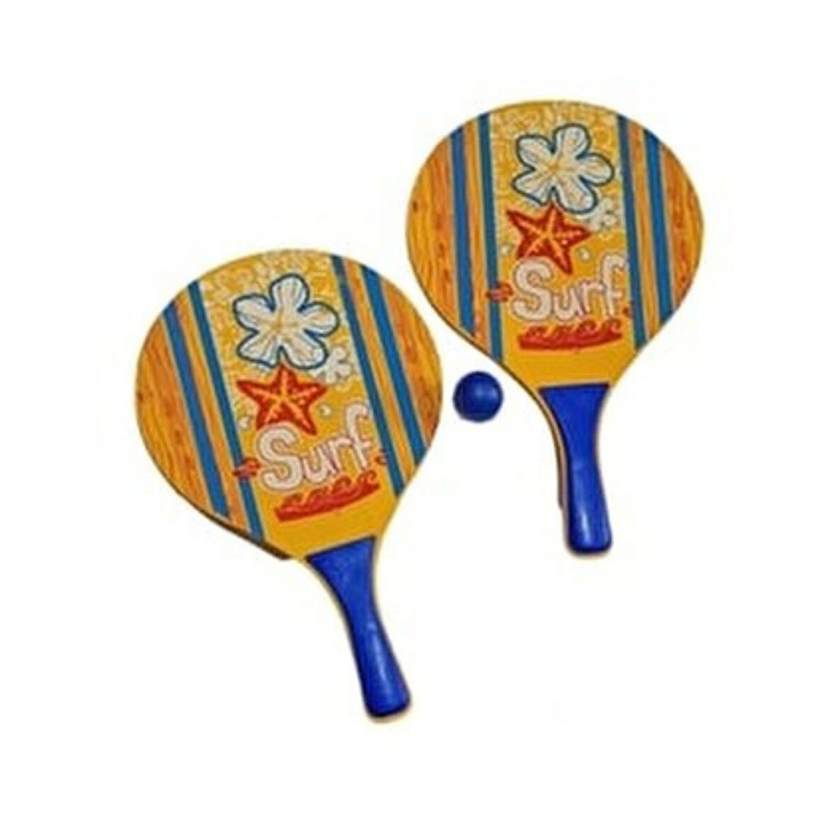 Beach Ball Tahta Raket - 3394 - Sarı