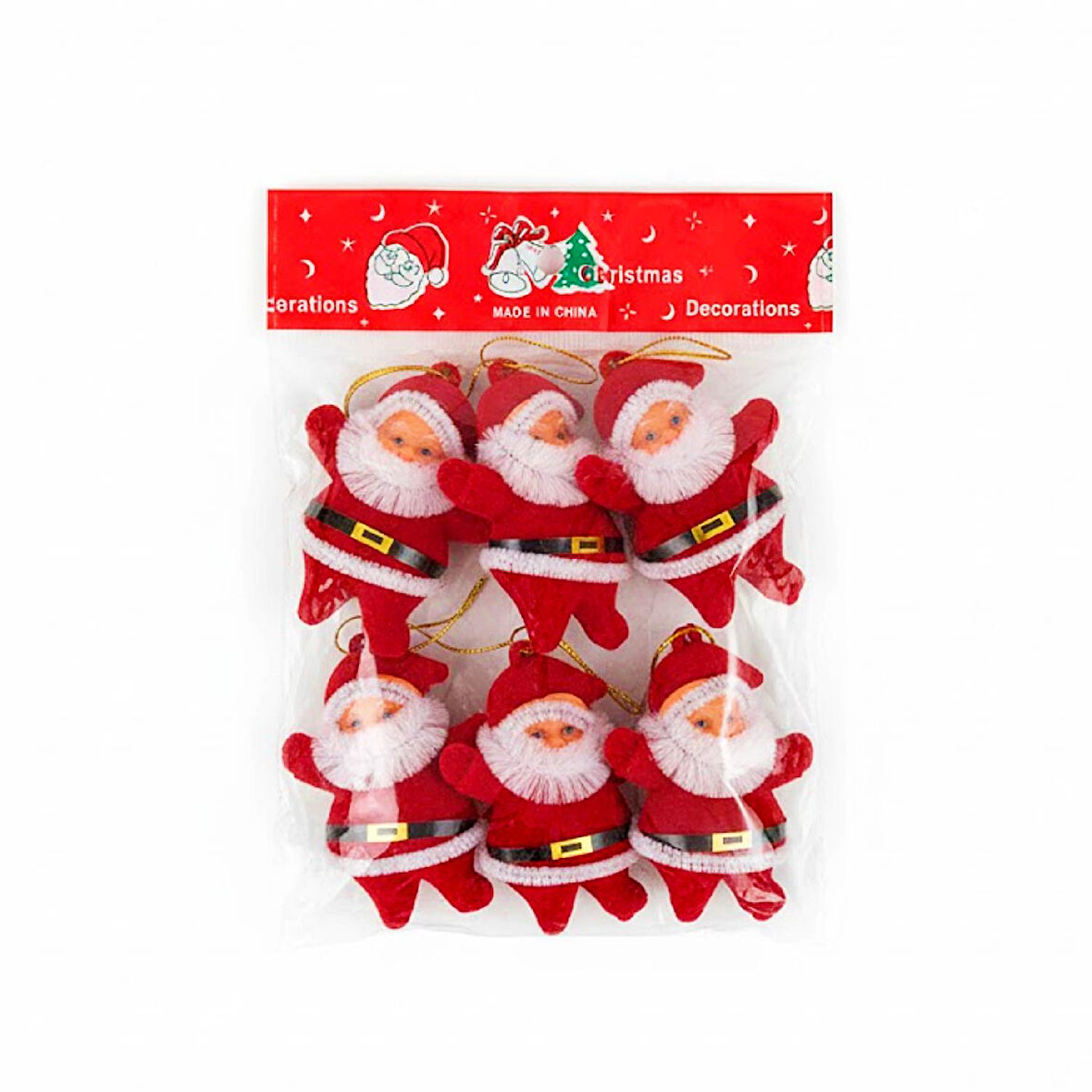 Kızılkaya Yılbaşı Ağacı Süsü Noel Baba 6 lı Küçük Boy (2505112)