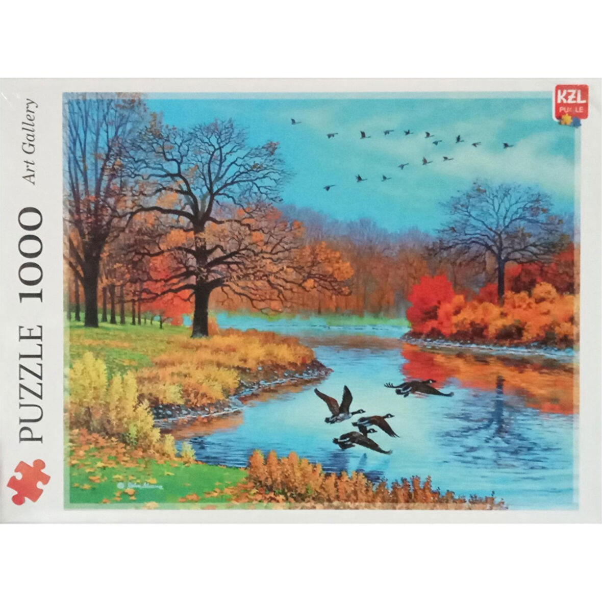 AKILLIELMA-KZL PUZZLE ÖRDEKLER 1000 PARÇA PUZZLE PAZIL 68X48 CM
