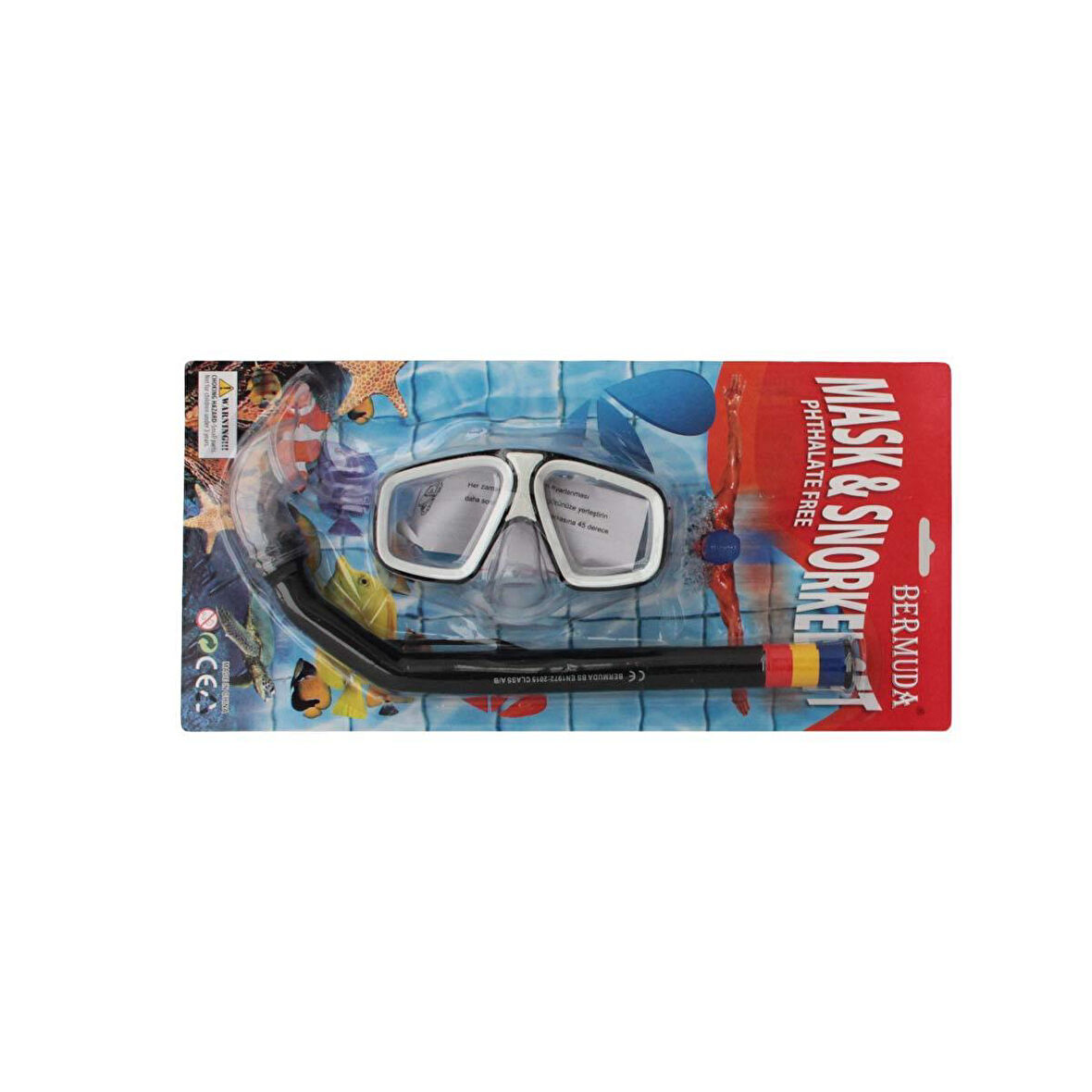 Bermuda Phthalate Free Maske Şnorkel Set SİYAH