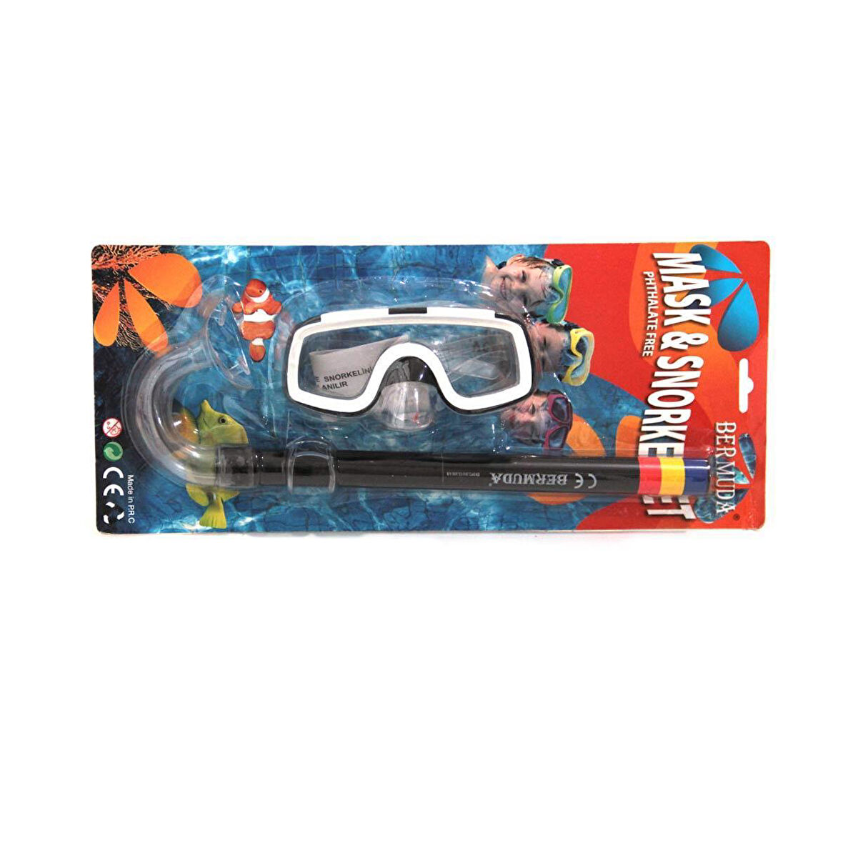 Bermuda Phthalate Free Maske Şnorkel Set SİYAH