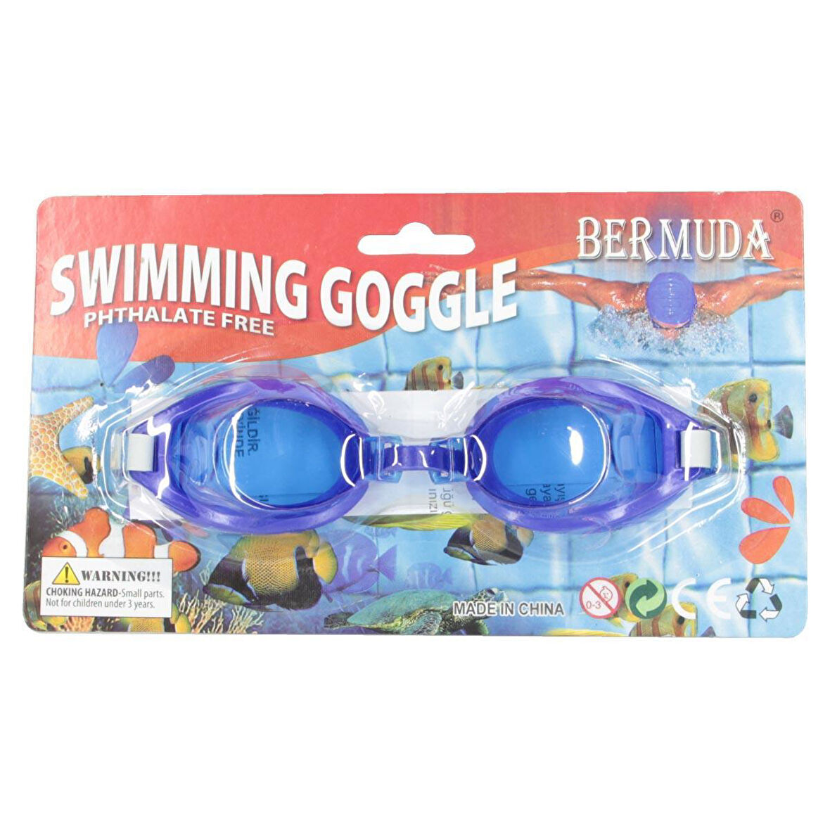 Bermuda Phthalate Free Yüzücü Gözlüğü MAVİ