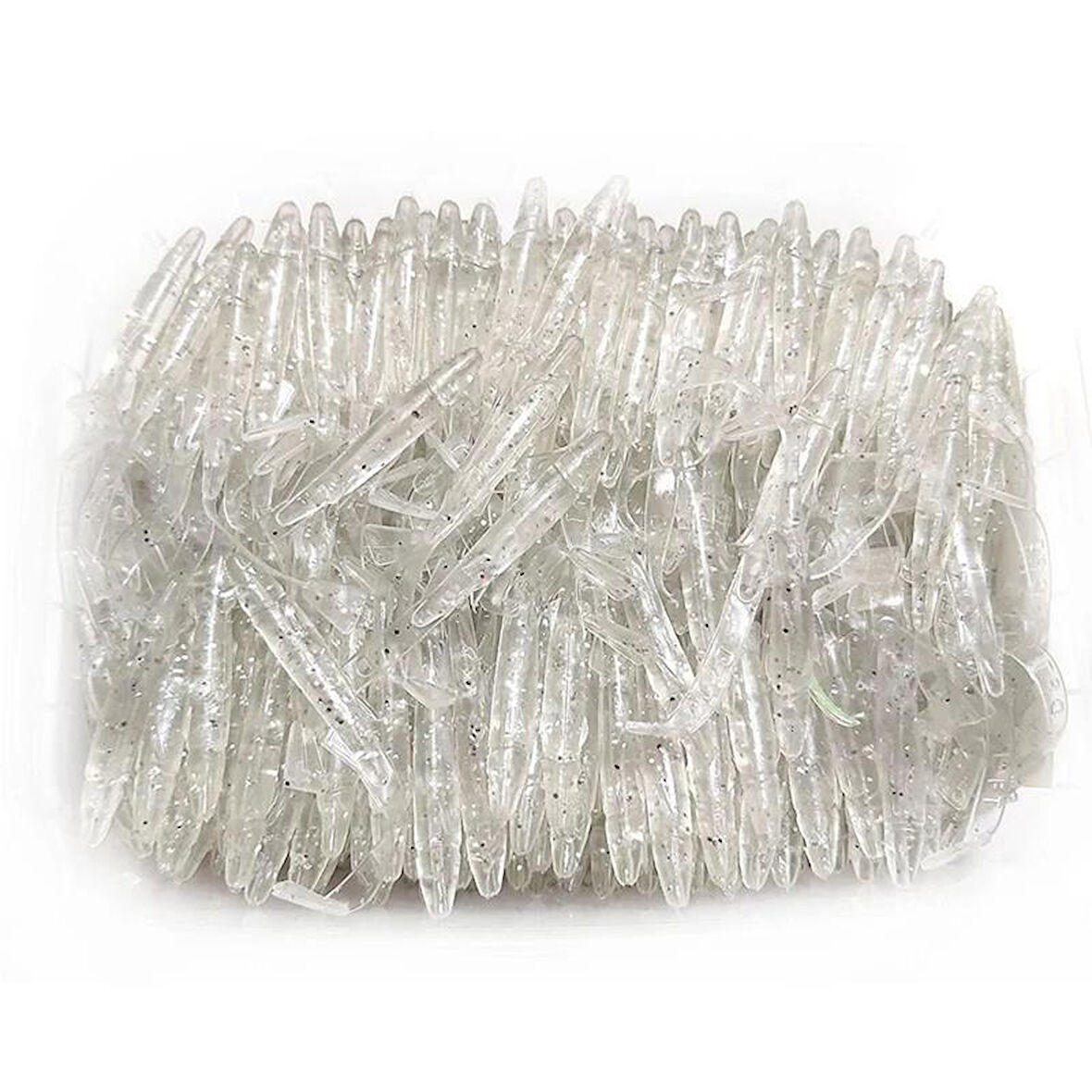 Sasi Silikon 6.5 cm Silikon Yem Gümüş Simli