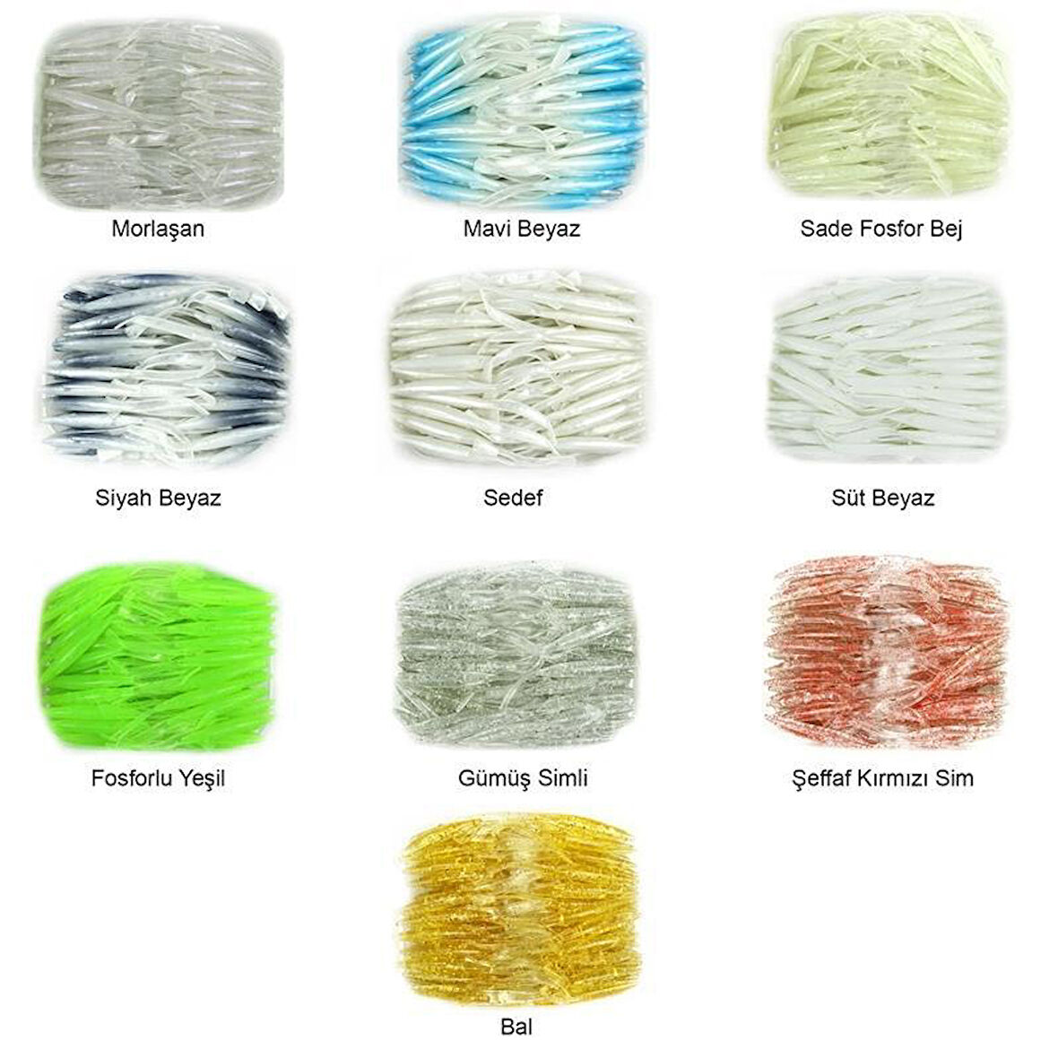 Sasi Yuvarlak Silikon 8.5 cm Silikon Yem MAVİ/BEYAZ