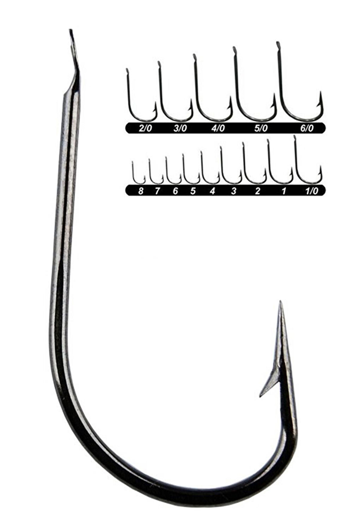 Youvella 1403 Kısa Pala Dövme Olta İğnesi 100'lü Kutu Black Nikel NO:4