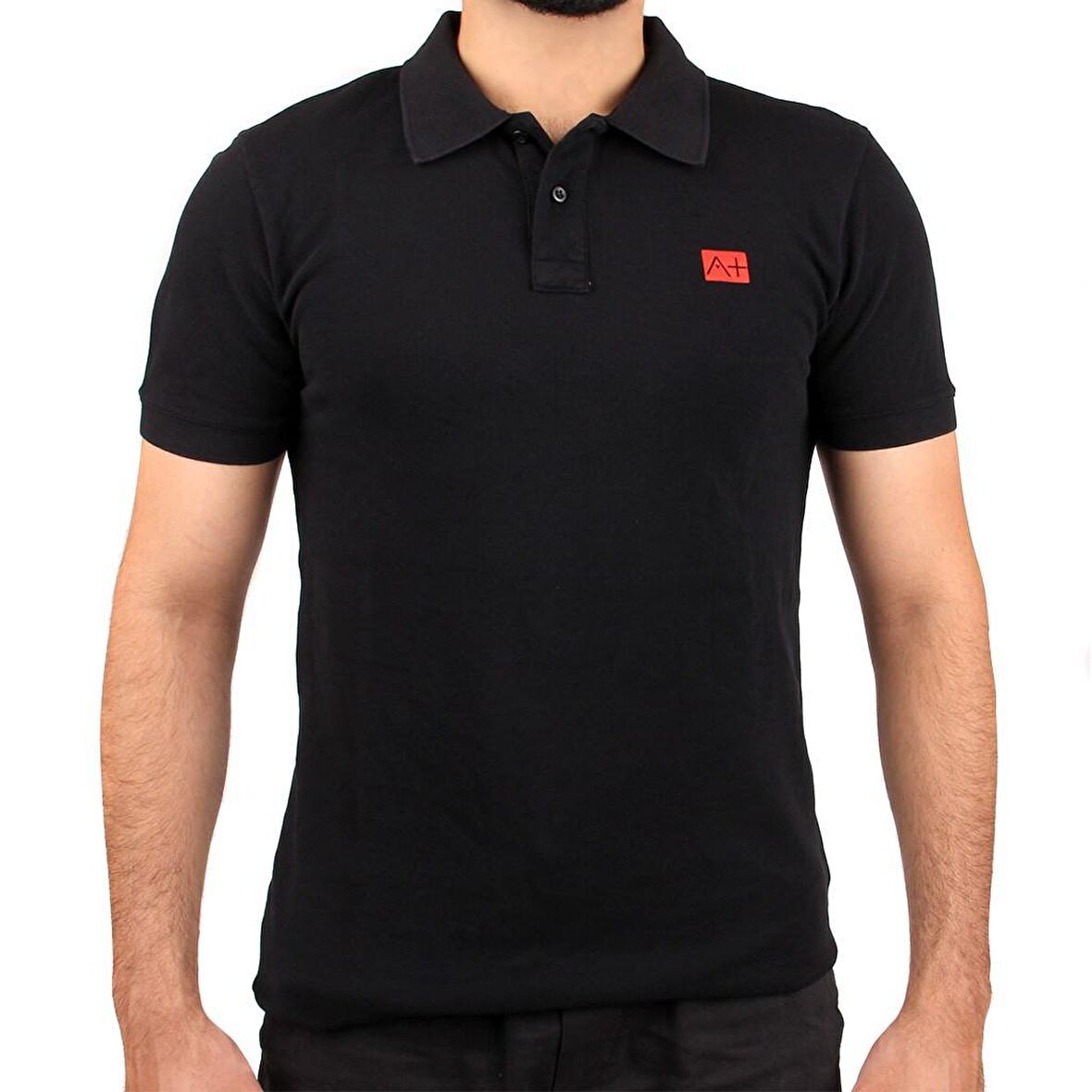 A+ Naples Erkek Siyah Renk Polo Yaka T-shirt