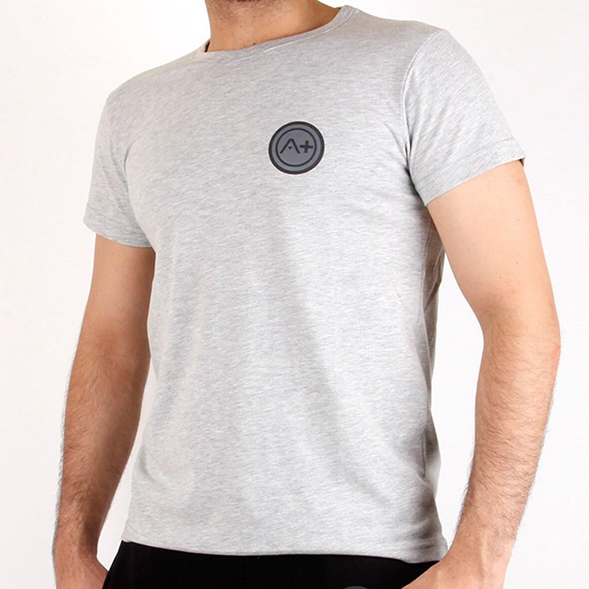 A+ Palermo Erkek Gri Basic T-shirt