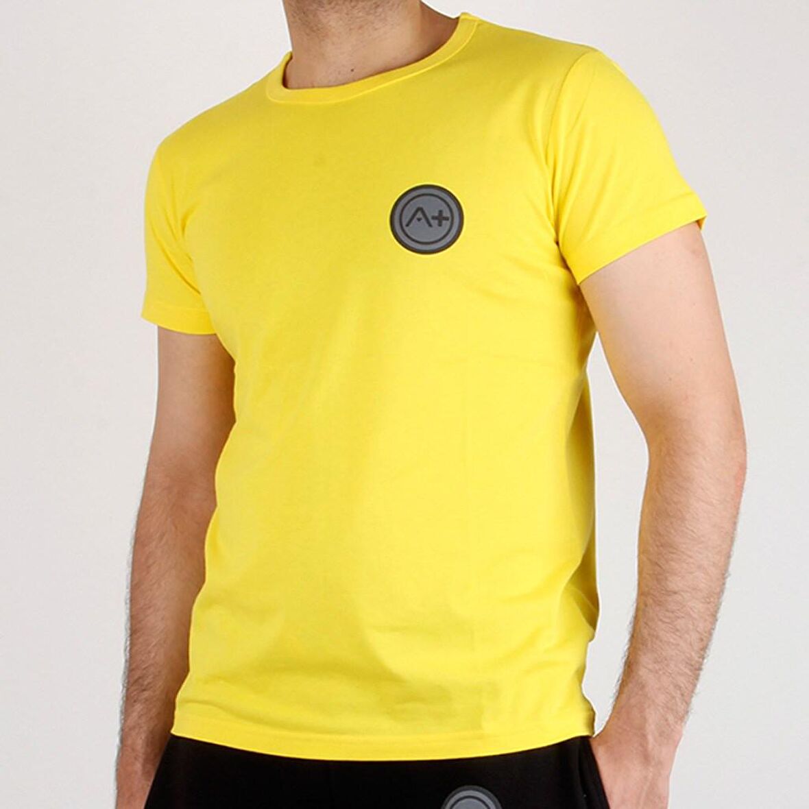 A+ Palermo Erkek Sarı Basic T-shirt