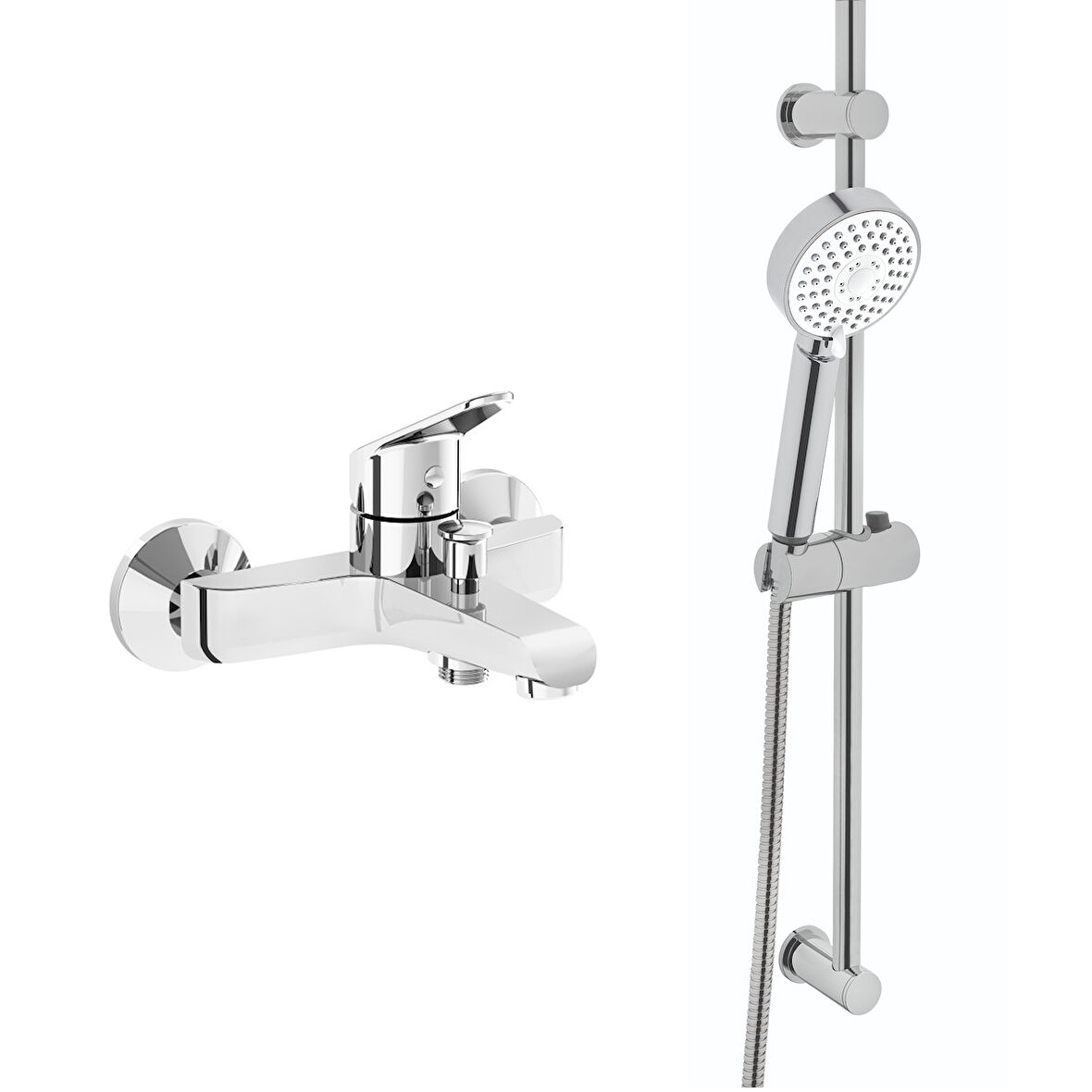 Serenity Banyo Bataryası ve 3F Rail El Duş Seti, Krom