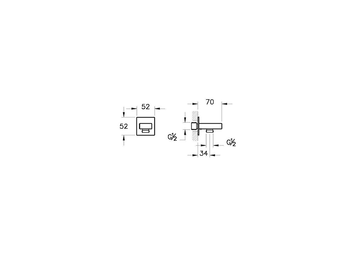 VitrA A4523374 Ankastre El Duşu Çıkışı, Soft Altın