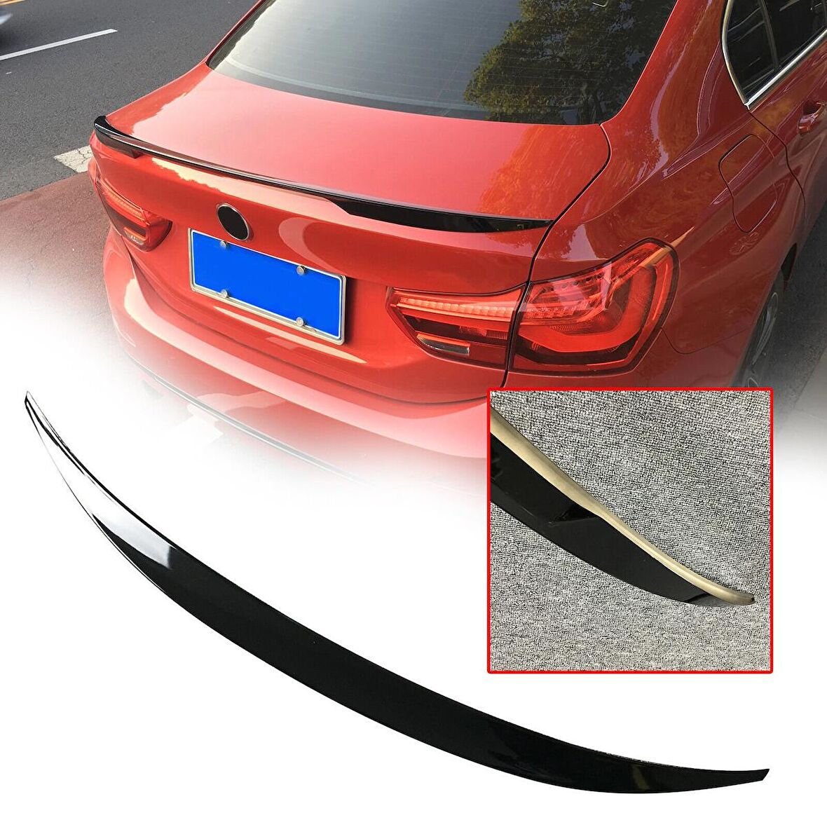 Bmw f52 bagaj üstü spoiler pianoblack boyalı 1 serisi sedan 2017+