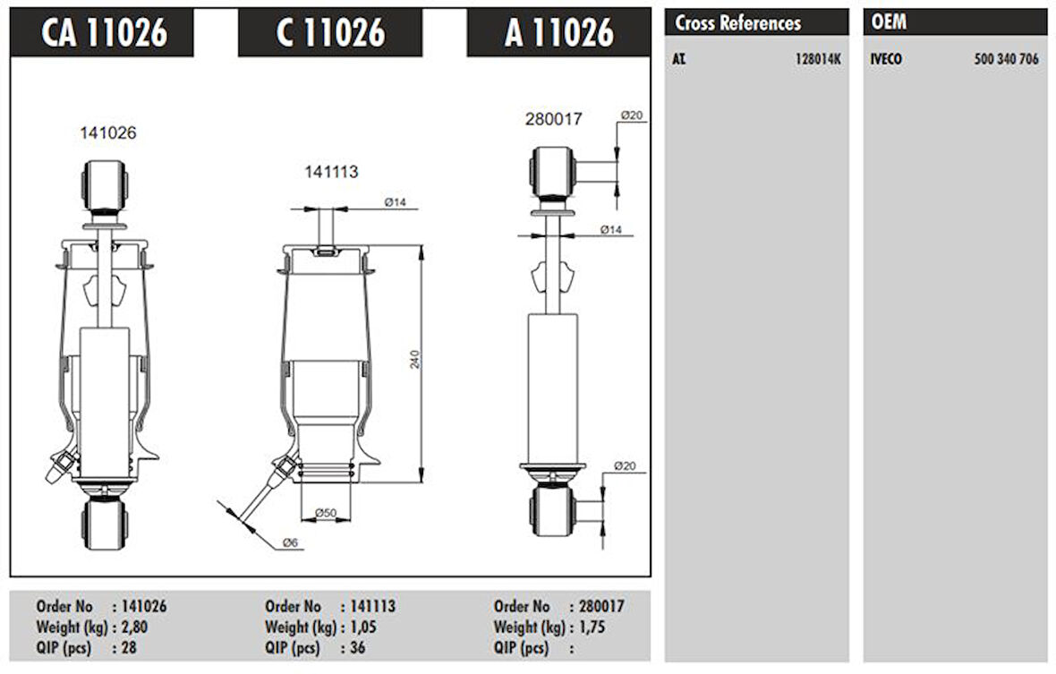 İveco Truck Kabın Korugu (arka) - İveco / Stralıs - Rr 190s31/260s40/440s40 At,as - Connect Ca 11026