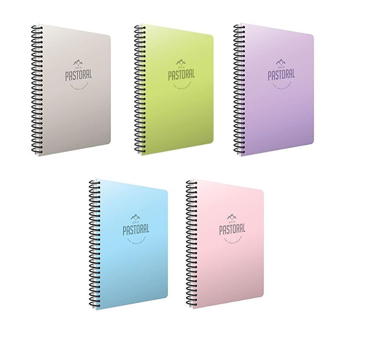 Gıpta Pastoral A4 72 Yaprak Plastik Kapak Spiralli Defter Çizgili 5 Adet