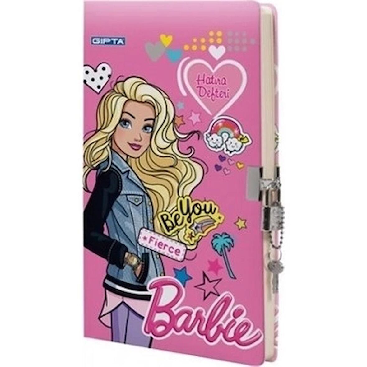 Gıpta Hatıra Defteri Barbie Kilitli İp.dkş.sert Kapak 14x20-96 Yp.