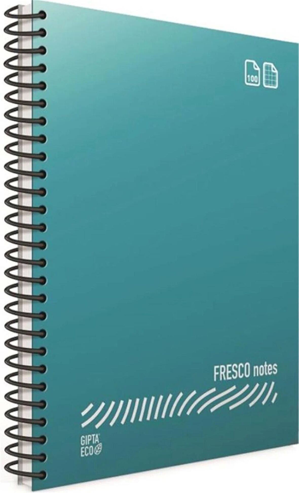Gıpta Fresco Spiralli Plastik Kapak Defter A4 96 Yp Düz 4937 - 12'li Paket