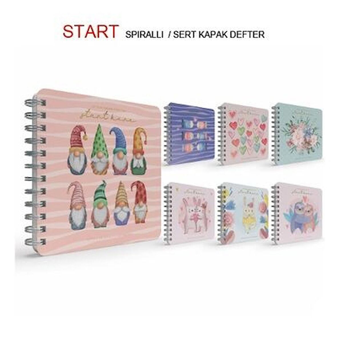 Gıpta Start Spiralli Sert Kapak Defter 16x16 100 Yp.noktalı