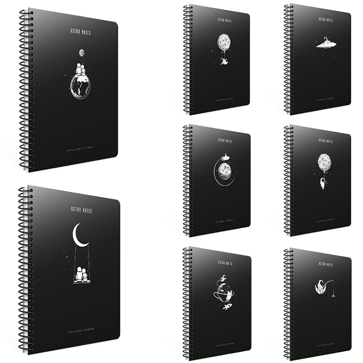 Gıpta Astro Notes Karton Kapak Spiralli Not Defteri A6 80 Yaprak Kareli (6089)