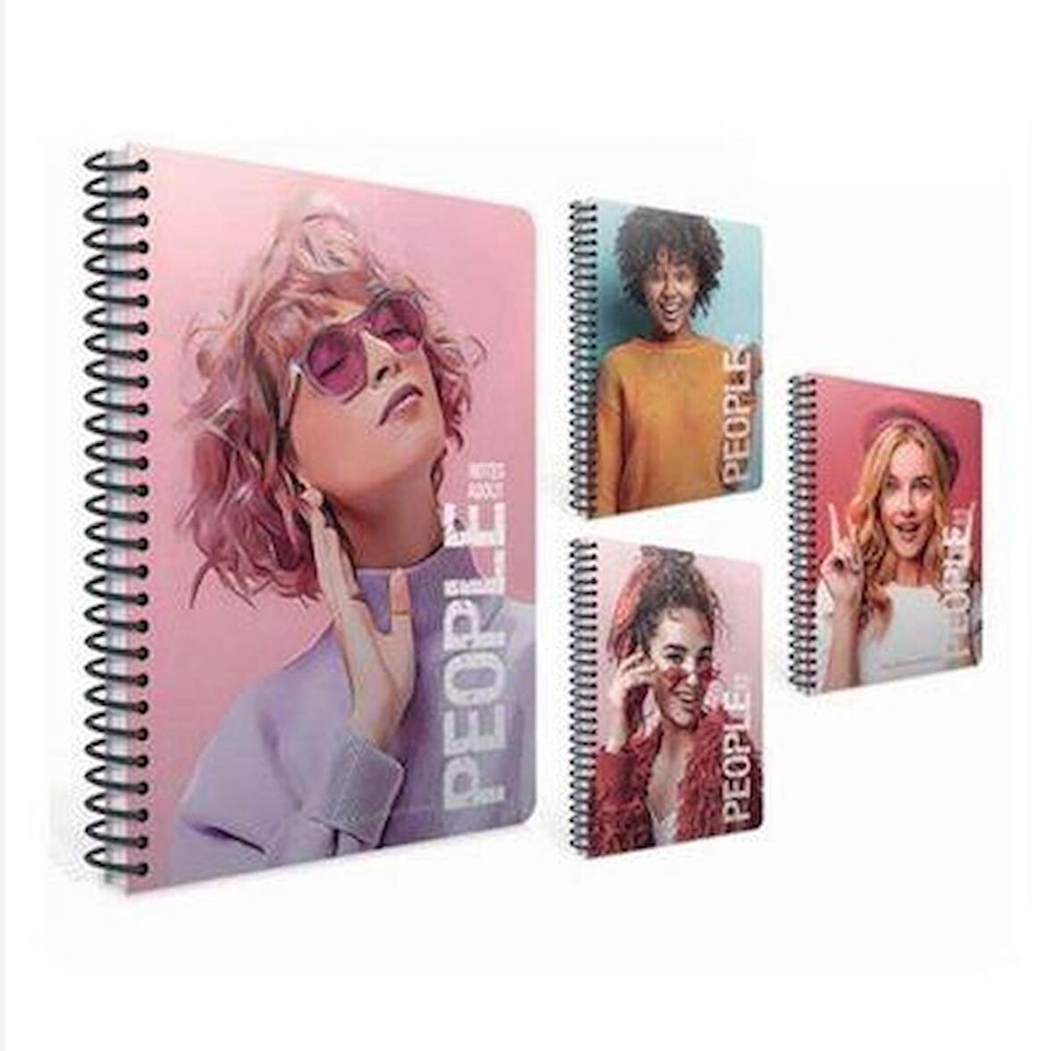 People Spiralli Sert Kapak Defter 17x24 120 Yaprak Çizgili