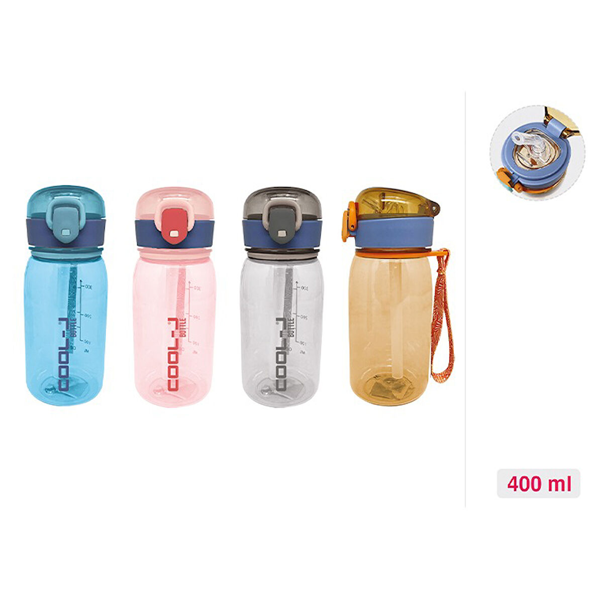 VAKUM KAPAK MATARA 400ML PCTG 4 RENK MIX 