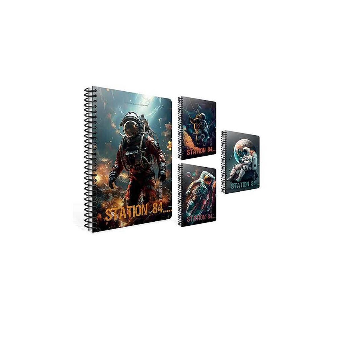 Gıpta A4 80 Yaprak Kareli Station Spiralli Karton Kapak Defter 7180000