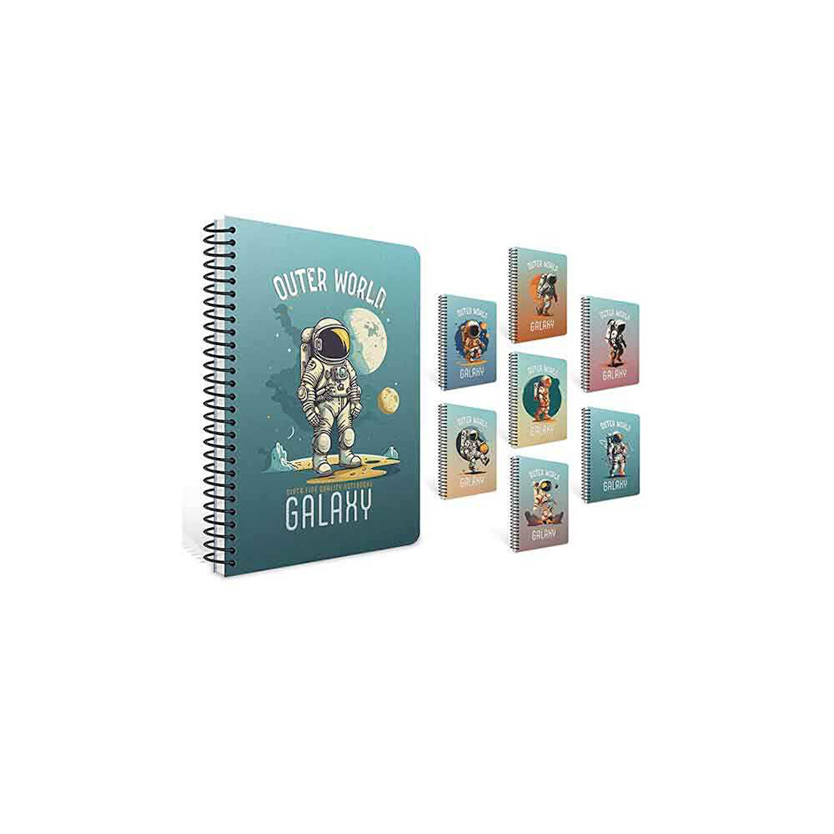 Gıpta A4 80 Yaprak Çizgili Galaxy Spiralli Pp Kapak Defter 7267000