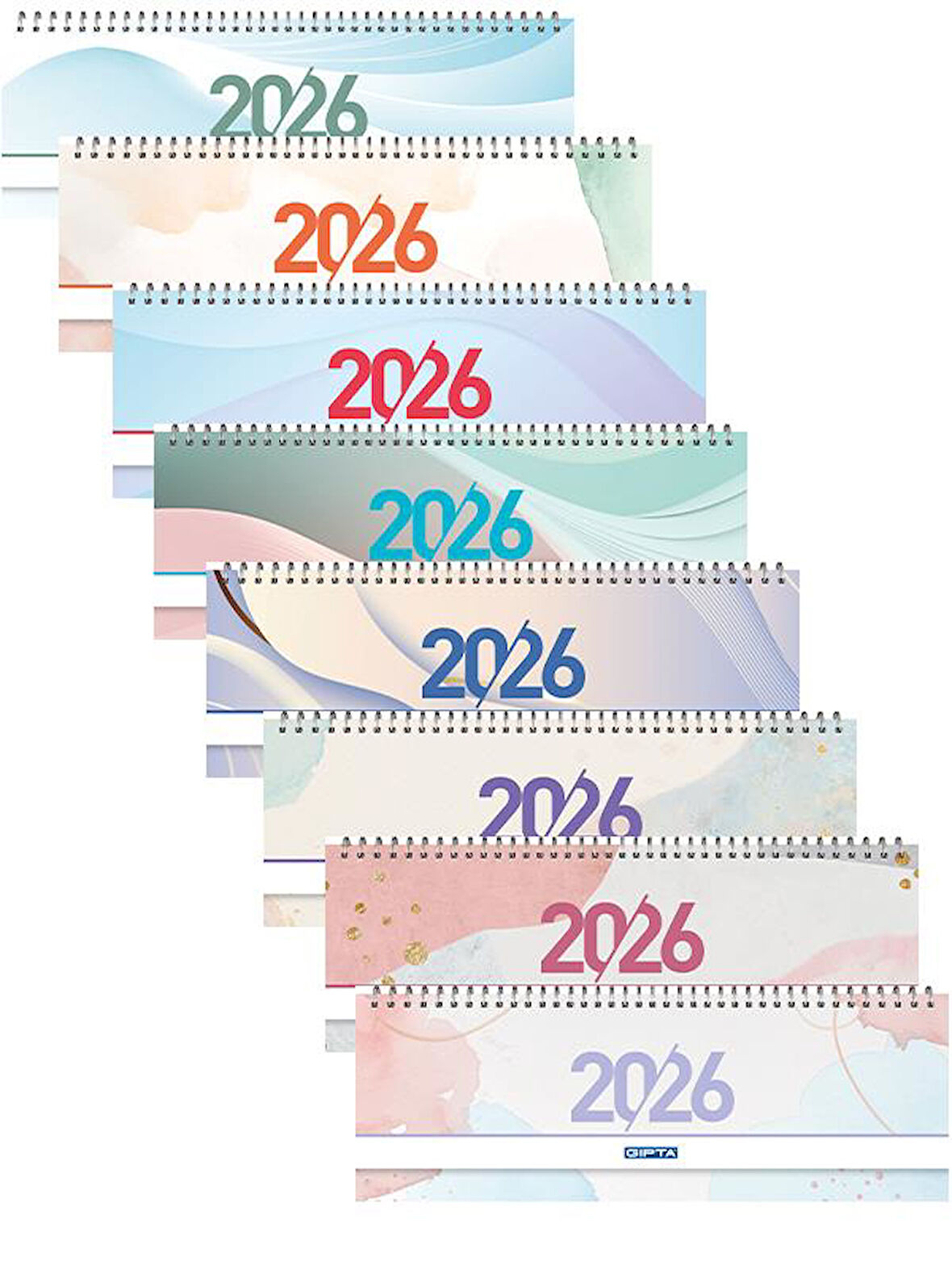 Gıpta 2026 Spiralli Masa Takvimi 12x33 cm 504-BTK 10 Adet