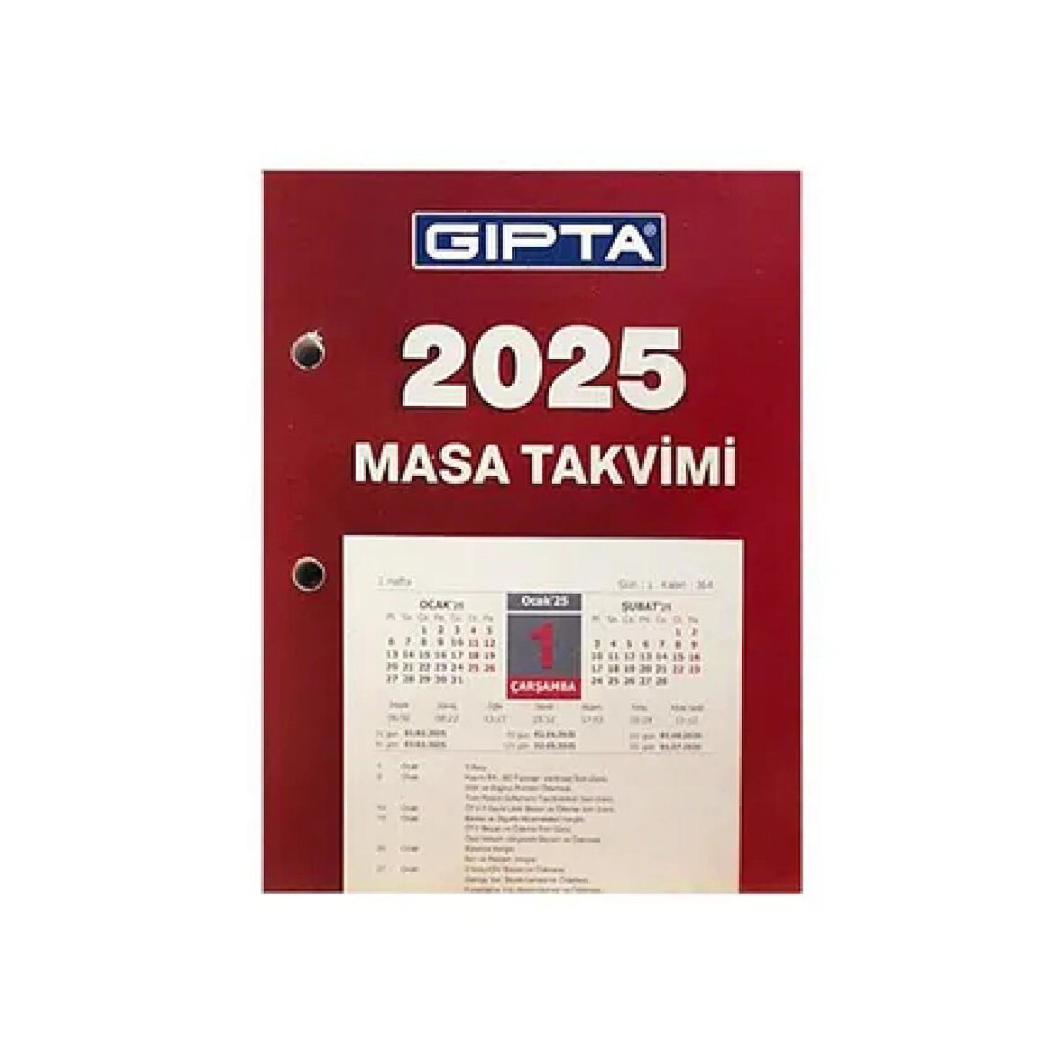 Gıpta 2025 365-GTB 10x13 Masa Takvimi Blok AJND 1 Adet