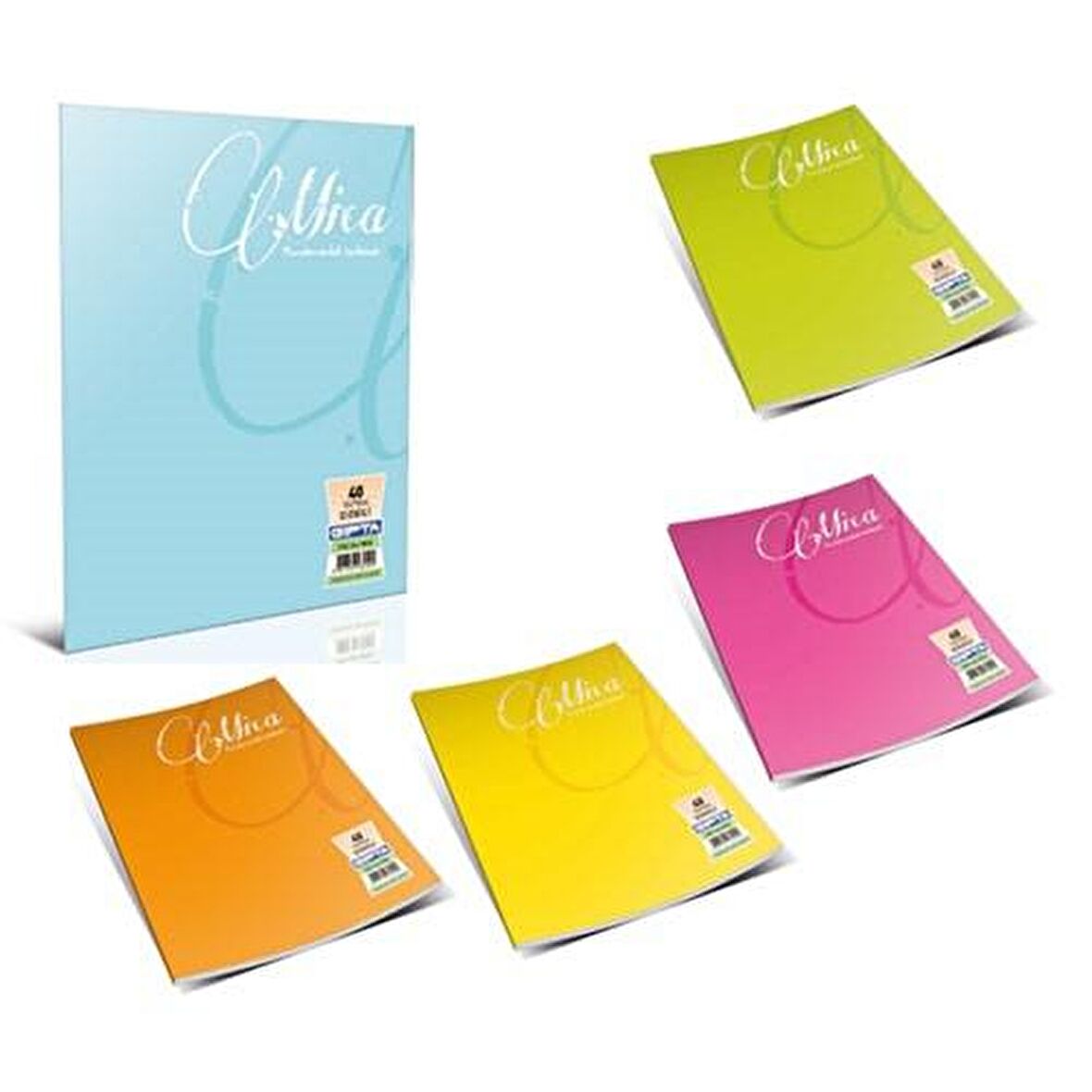 Gıpta Mica Tel Dikişli PP Kapak Defter A4 Çizgili 80yp 1707