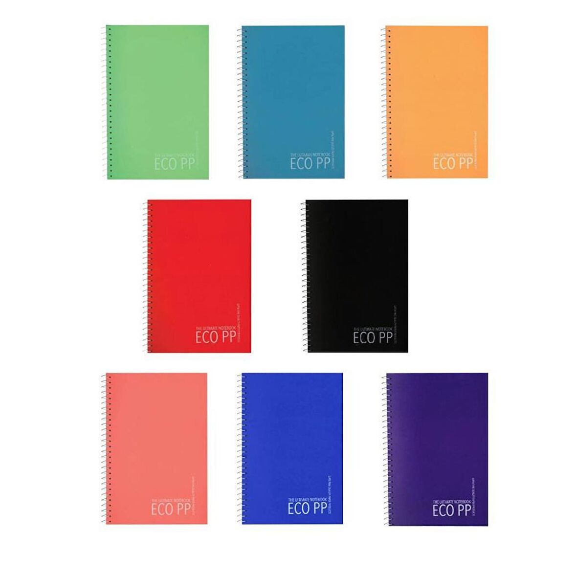 Gıpta ECO PP 80 Yp. A4 Spiralli Pp. Kapak Defter Kareli - 6 Adet