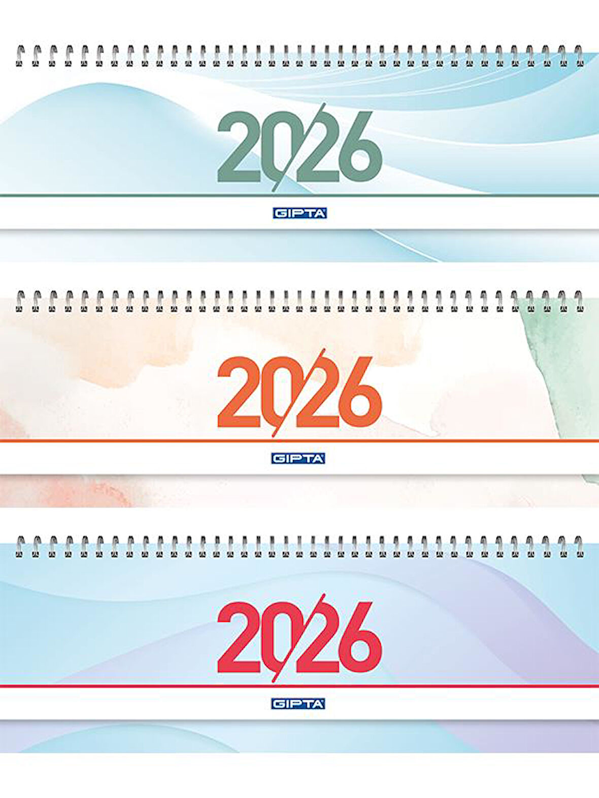 Gıpta 2026 Spiralli Masa Takvimi 12x33 cm 504-BTK 3 Adet
