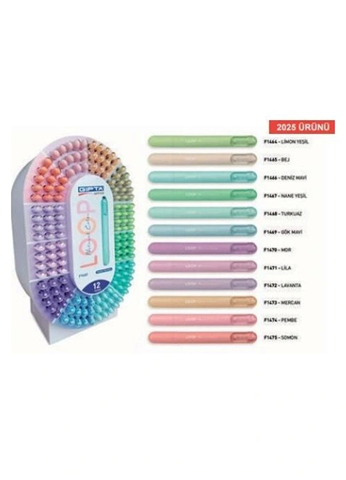 GIPTA LOOP PASTEL FOSFORLU MARKÖR MERCAN