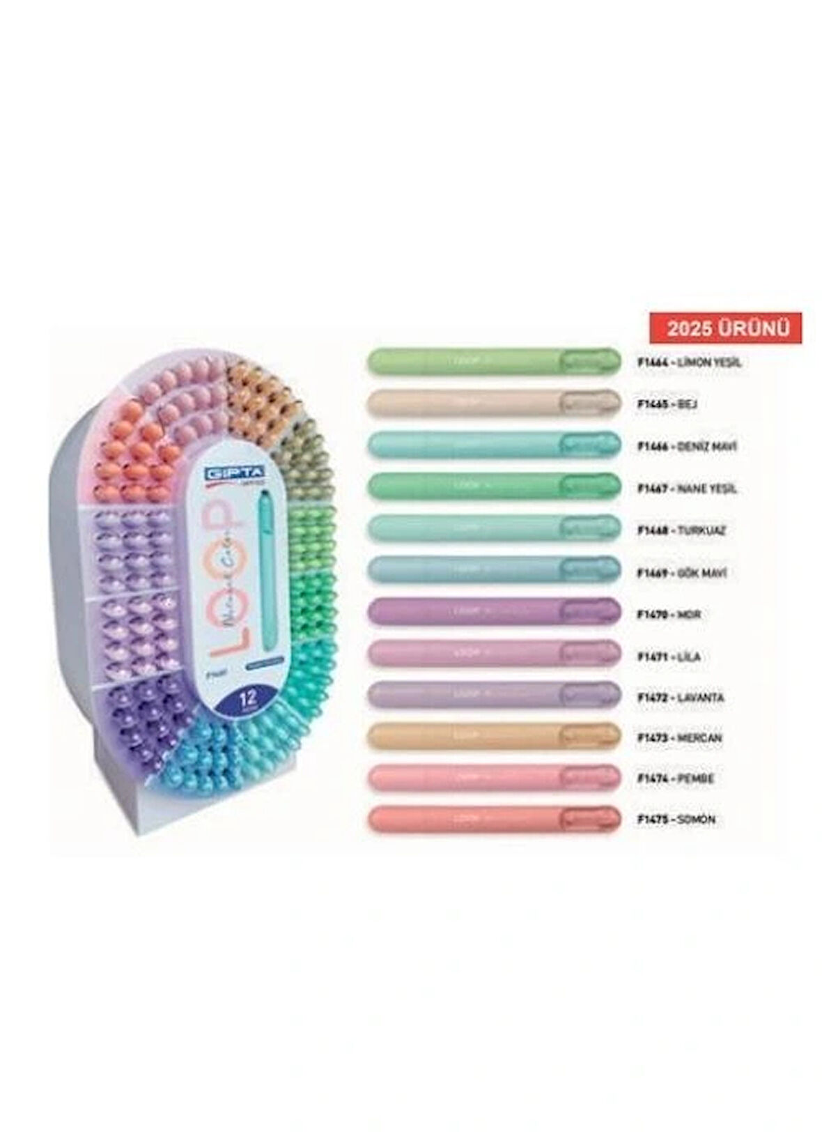 GIPTA LOOP PASTEL FOSFORLU MARKÖR SOMON