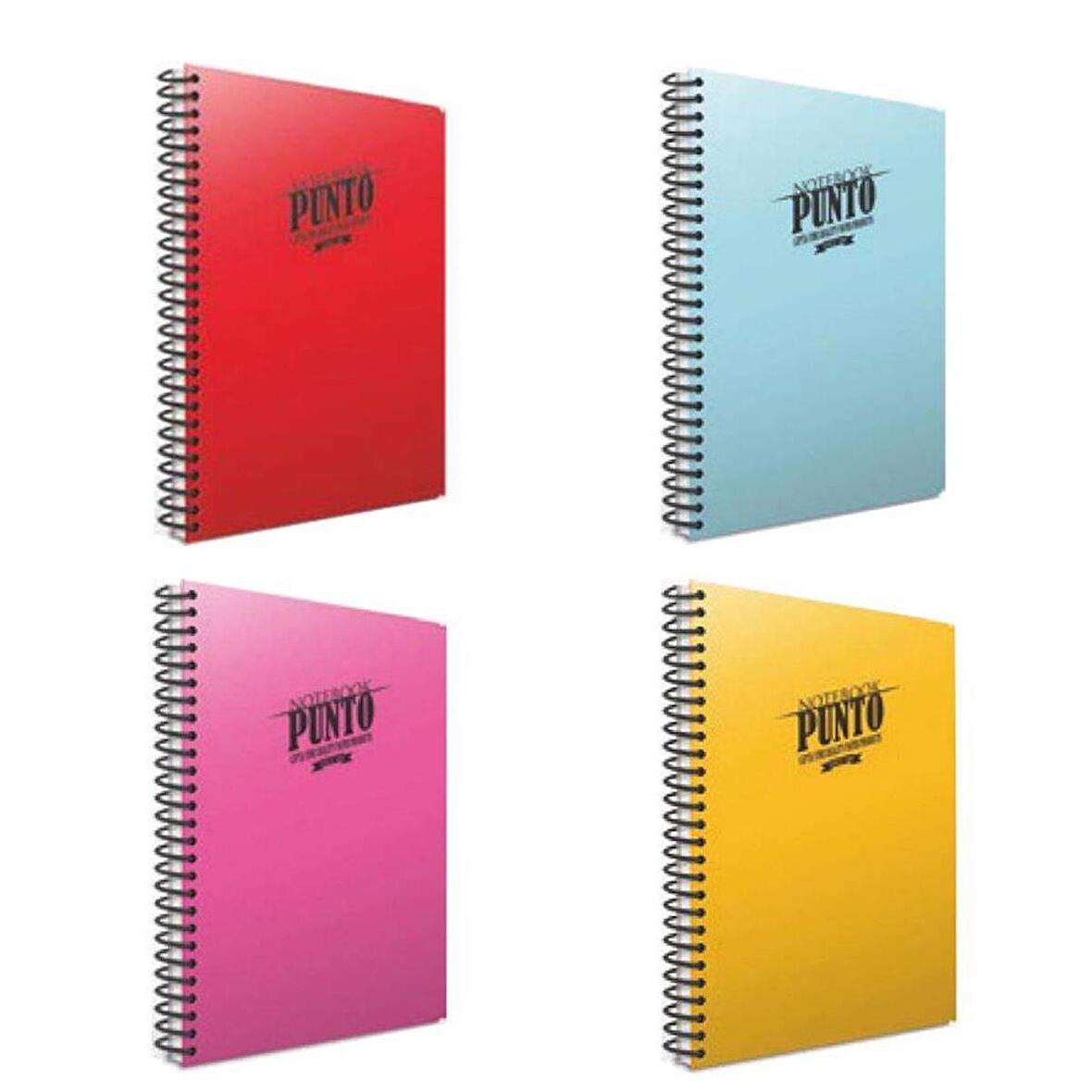 Gıpta Punto 140 Yp. A4 Spiralli Pp. Kapak Defter Seti Kareli 4'lü