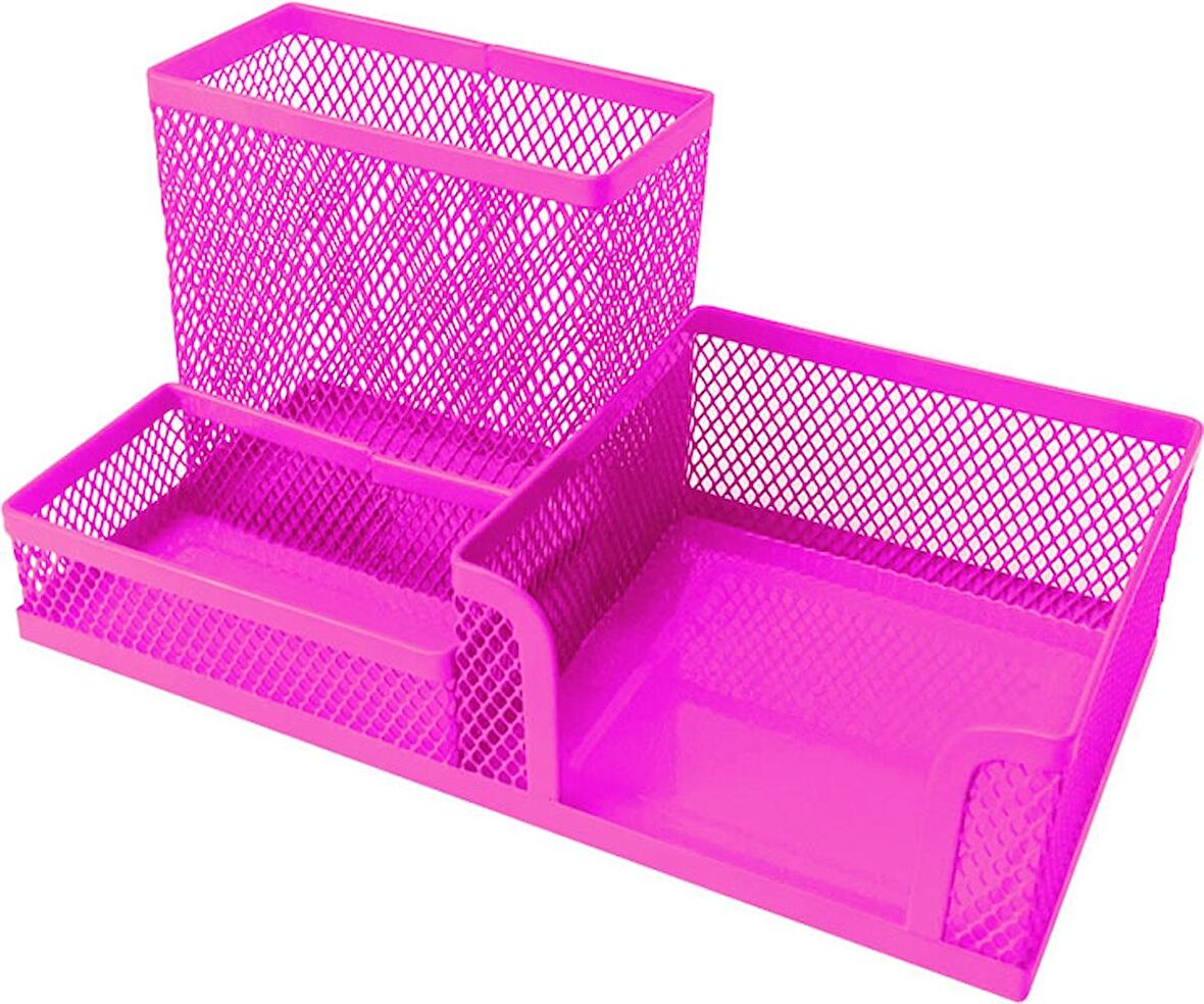 GIPTA MASA SETİ ORGANIZER METAL 3 GÖZLÜ PEMBE F0073
