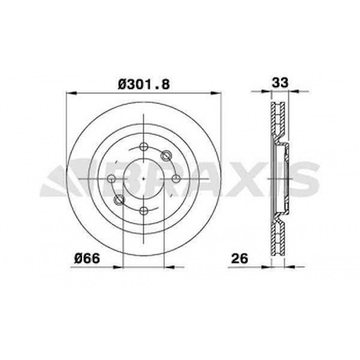 Psa On Fren Diski P208 1,2 / 1,4 / 1,4hdi / 1,6 / 1,6hdi P308 3008 P5008 C4 C4 II Ds4 Ds5 1,6 16v / 2,0h - Braxıs Ae0273