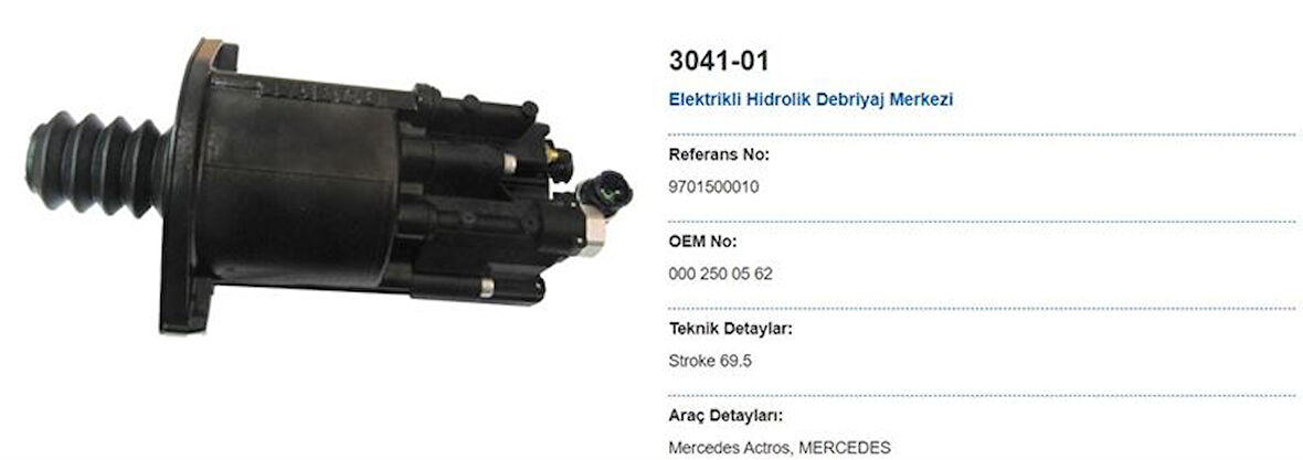 Mercedes Truck Debriyaj Merkezi Havalı Elektrikli Mercedes Axor 1840 Otomatık Sanzıman - May 3041-01