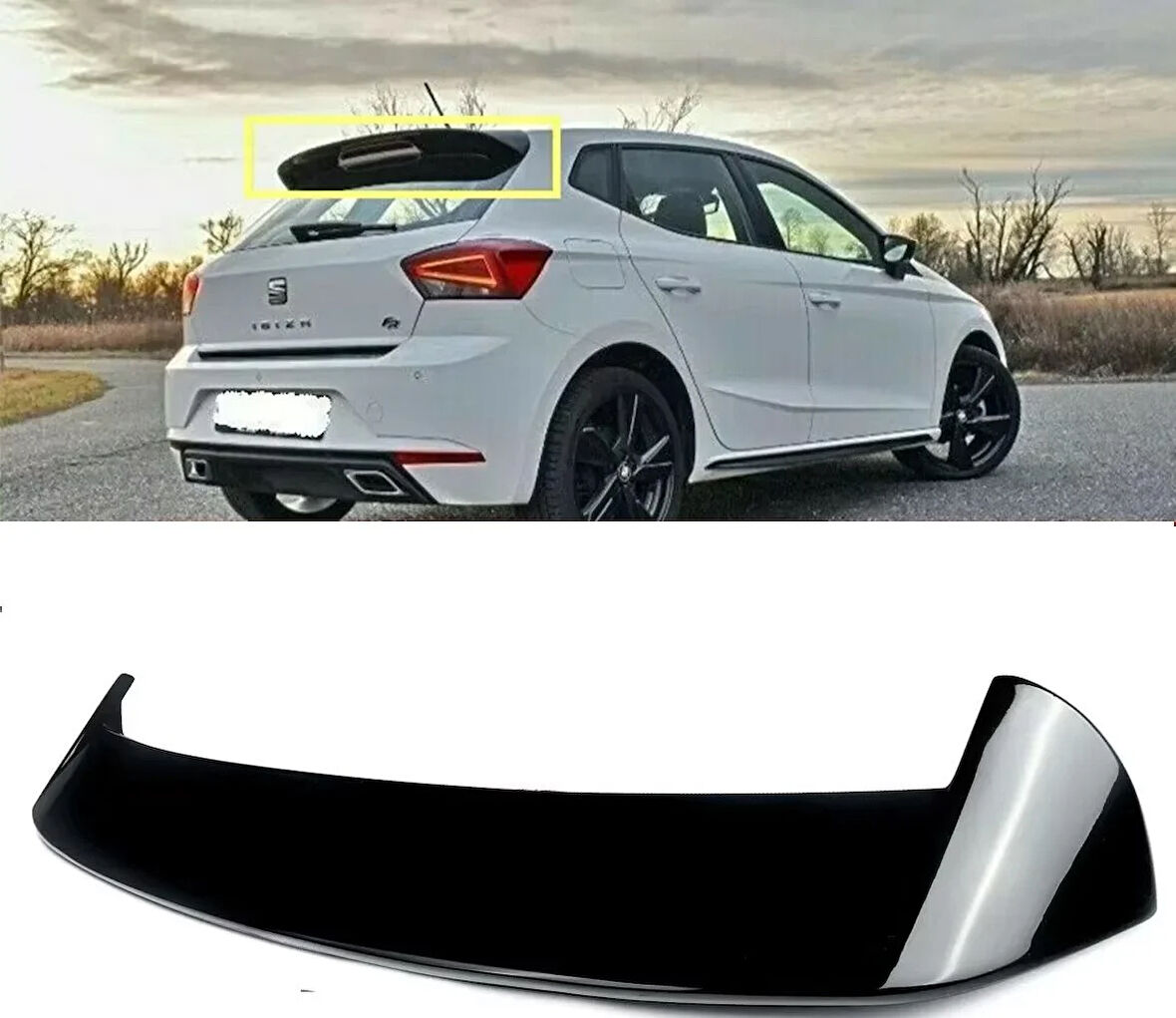 AUTOGP  Seat ibiza bagaj üstü spoiler pianoblack boyalı 2017+