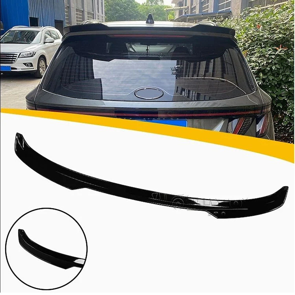 AUTOGP  Hyundai tucson bagaj üstü spoiler pianoblack boyalı yarasa 2021