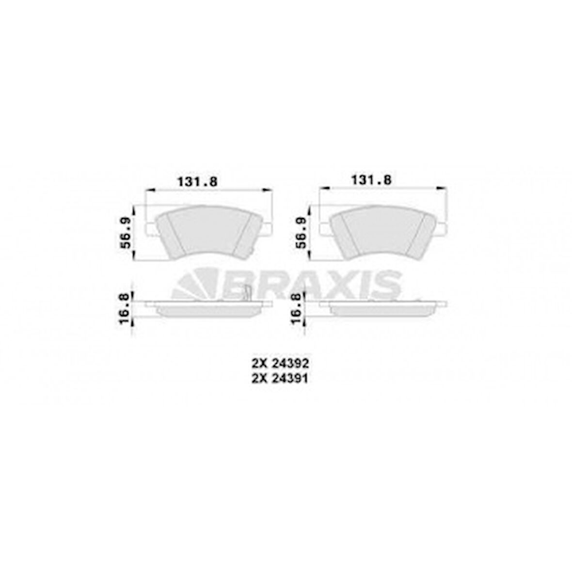 Fiat On Fren Balatası Kangoo Ym 2009 Sedici 1.6 16v 1.9d Mjet 06 / 06>sx4 1.5 1.6vvt 1.6vvt 1.9d 06 / 06> - Braxıs Ab0121