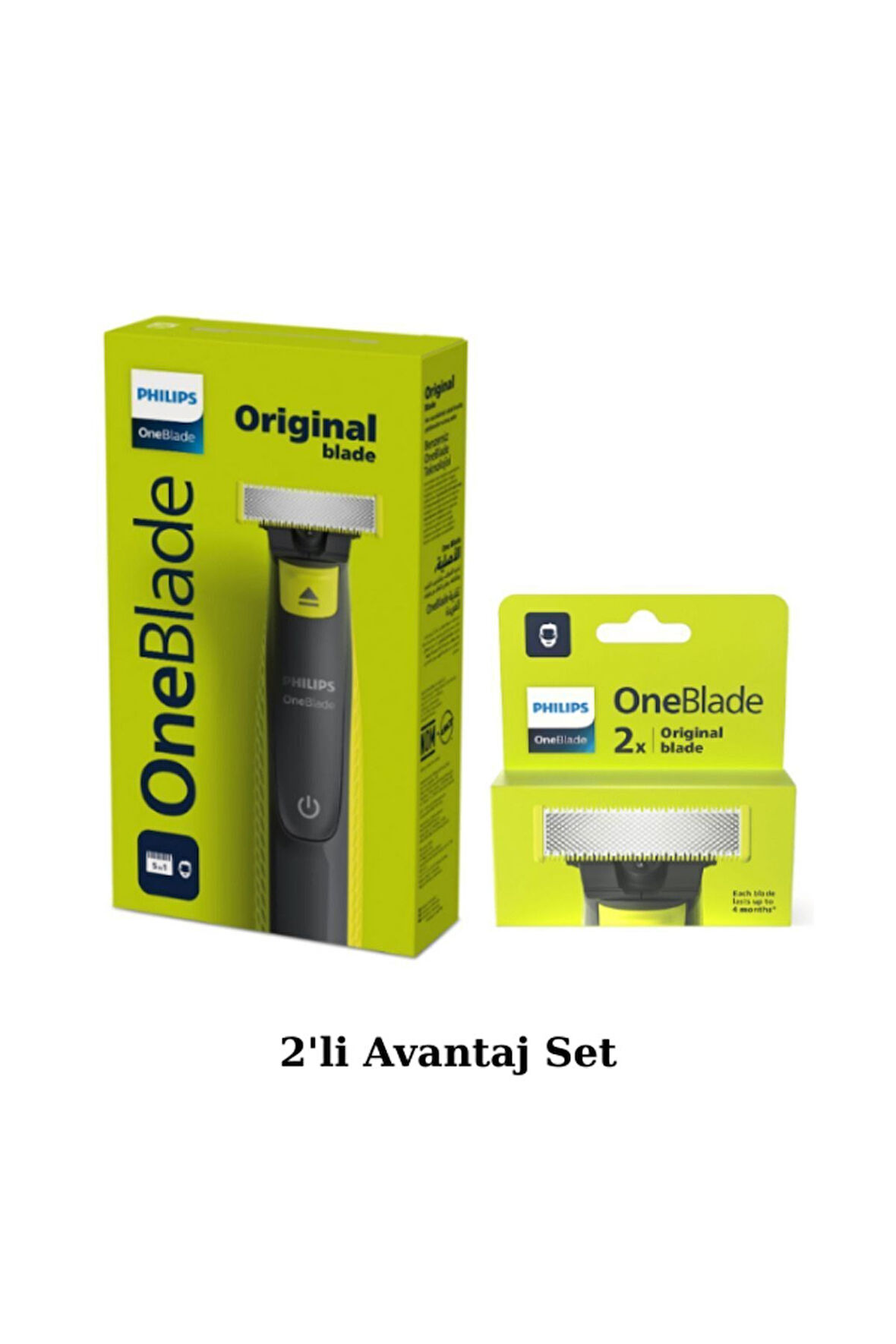 Philips Qp2724/20 5'i1 Arada Tarak Oneblade Yüz Ve Vücut Şekilendirici Qp220 3'lü Yedek Bıçak Avanta